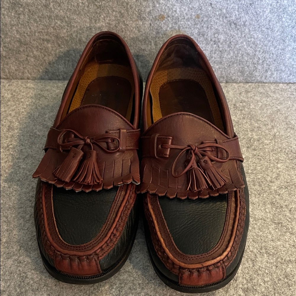 Johnston & Murphy Brown and Black Tassel Loafers